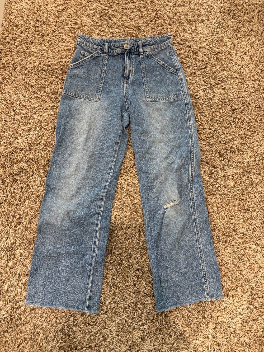 art class Vintage-Inspired Wide Leg Blue Jeans